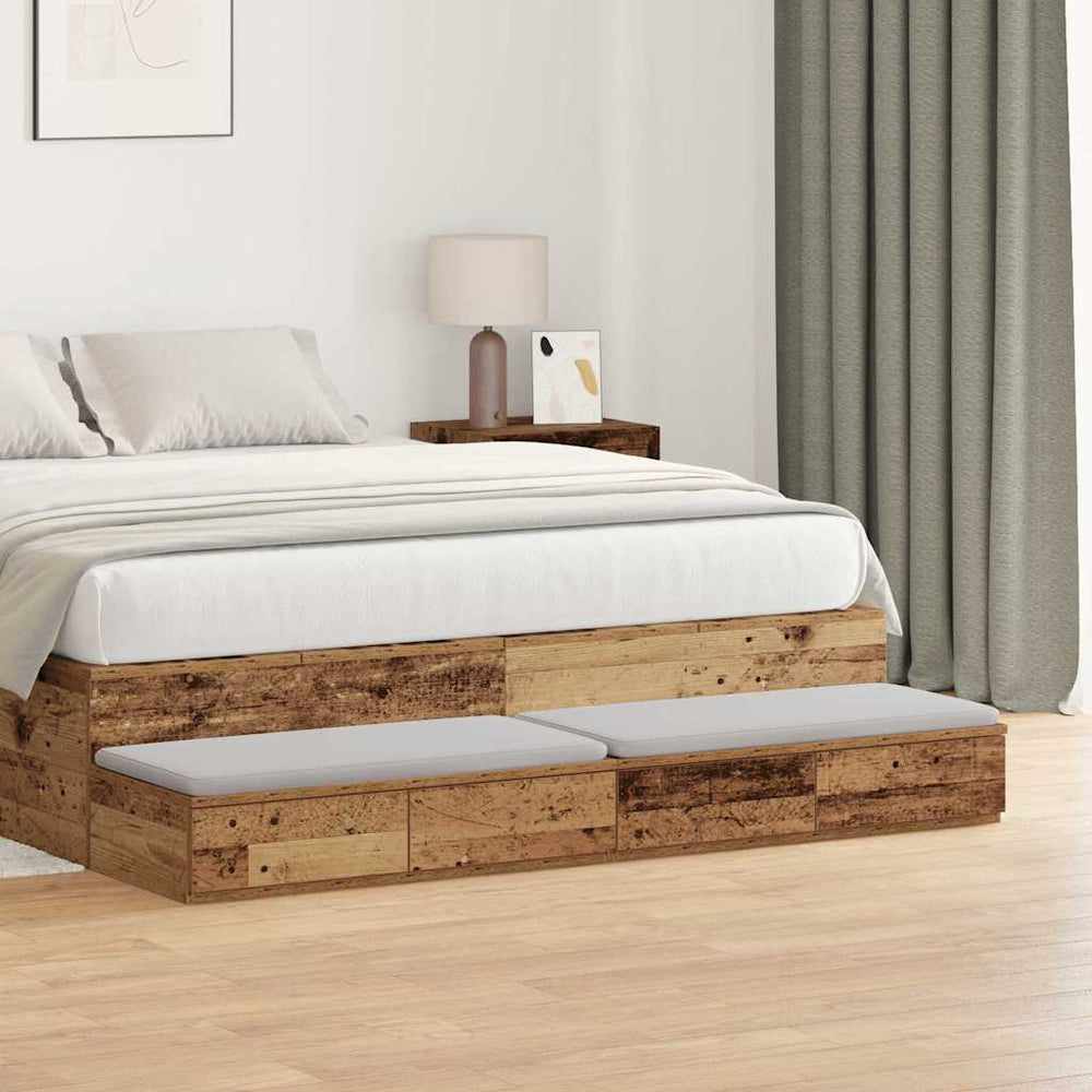 Bettschubladen Altholz 135 cm