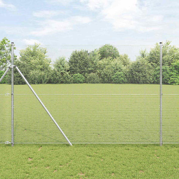 Geschweißter Drahtzaun Silber 1.6x25m