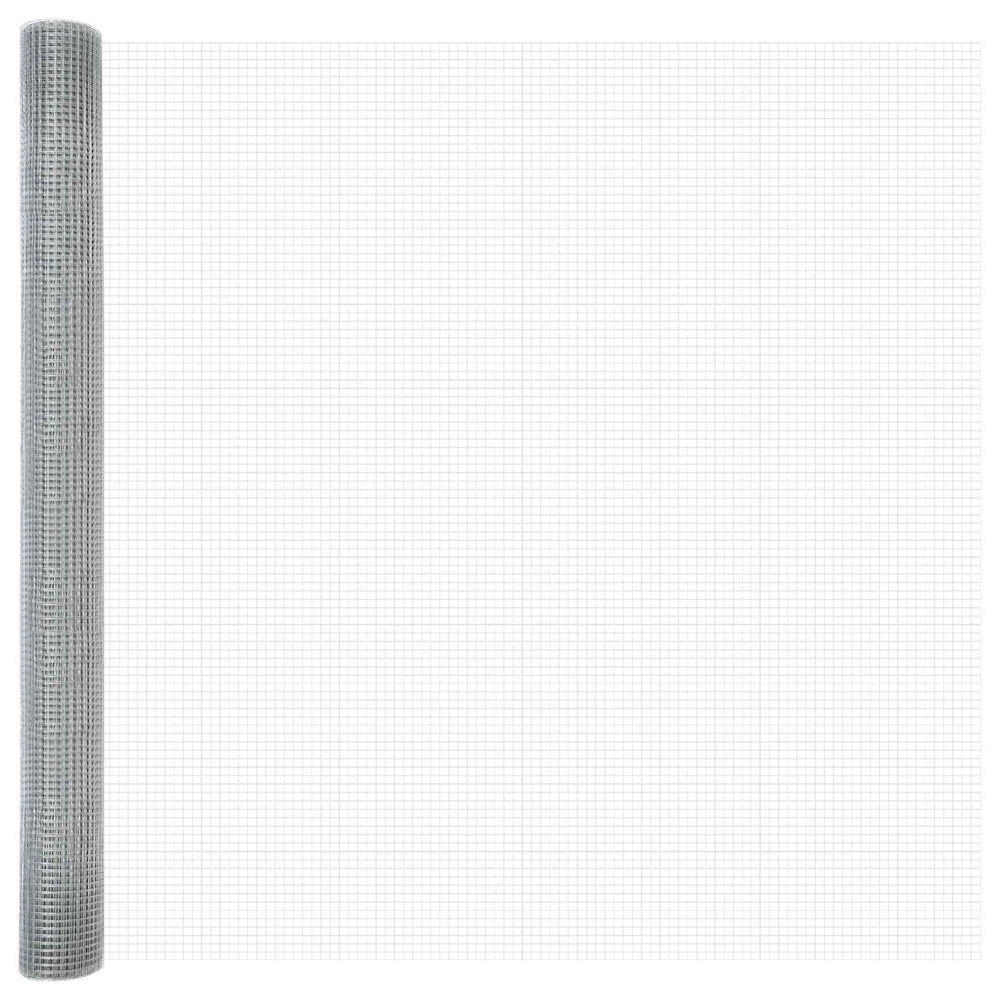 Geschweißter Drahtzaun Silber 1.6x25m