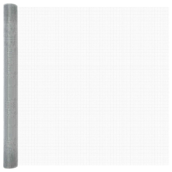 Geschweißter Drahtzaun Silber 1.6x25m