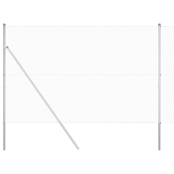 Geschweißter Drahtzaun Silber 1.6x25m