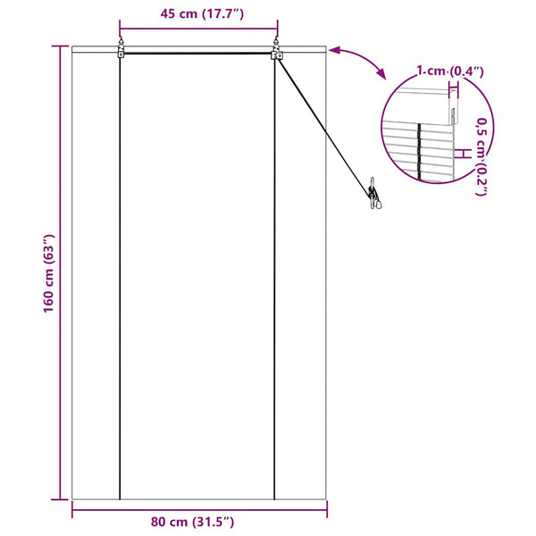 Bambus Rollo Braun 80x160 cm