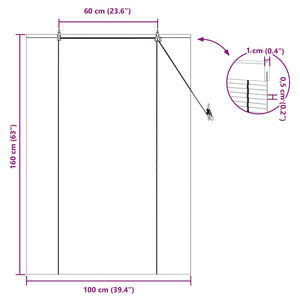Bambus Rollo Braun 100x160 cm