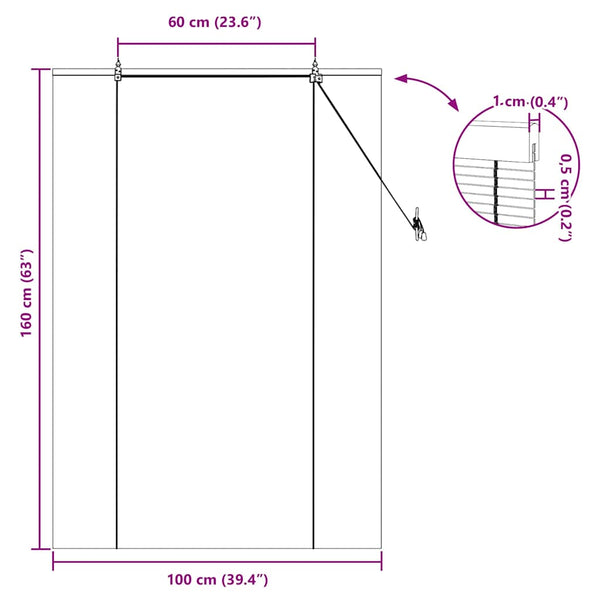 Bambus Rollo Braun 100x160 cm