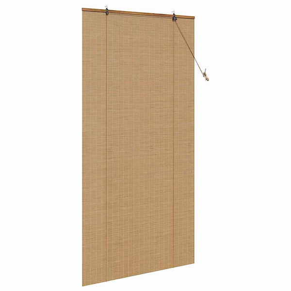 Bambus Rollo Braun 100x220 cm mit Vorhängen