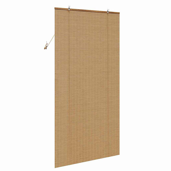 Bambus Rollo Braun 100x220 cm mit Vorhängen