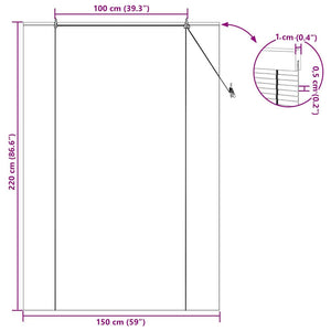 Bambus Rollo Braun 150x220 cm