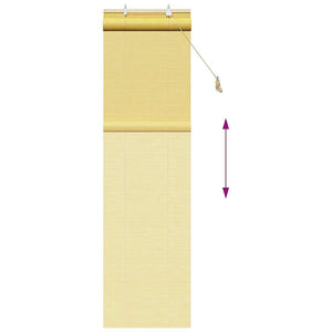 Gelbes Bambus Rollo mit Vorhängen 60x220cm