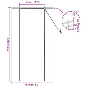 Gelbes Bambus Rollo mit Vorhängen 80x160 cm