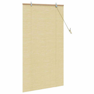 Bambus Rollo mit Vorhängen Natur 80x160cm