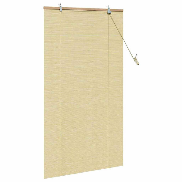 Bambus Rollo mit Vorhängen Natur 80x160cm