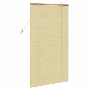 Bambus Rollo mit Vorhängen Natur 80x160cm