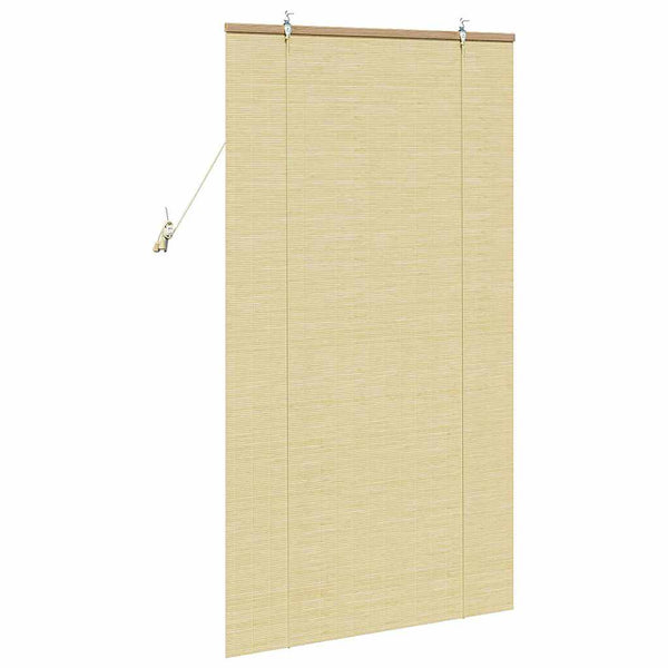 Bambus Rollo mit Vorhängen Natur 80x160cm