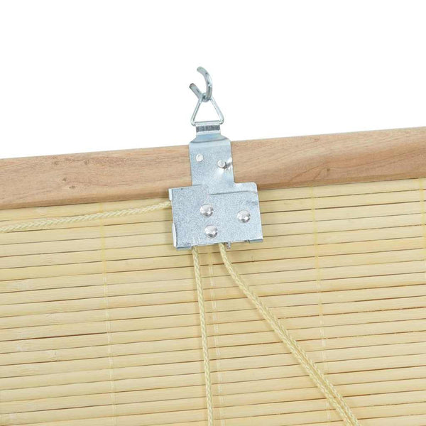 Bambus Rollo mit Vorhängen Natur 80x220 cm