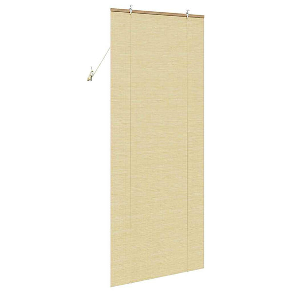 Bambus Rollo mit Vorhängen Natur 80x220 cm