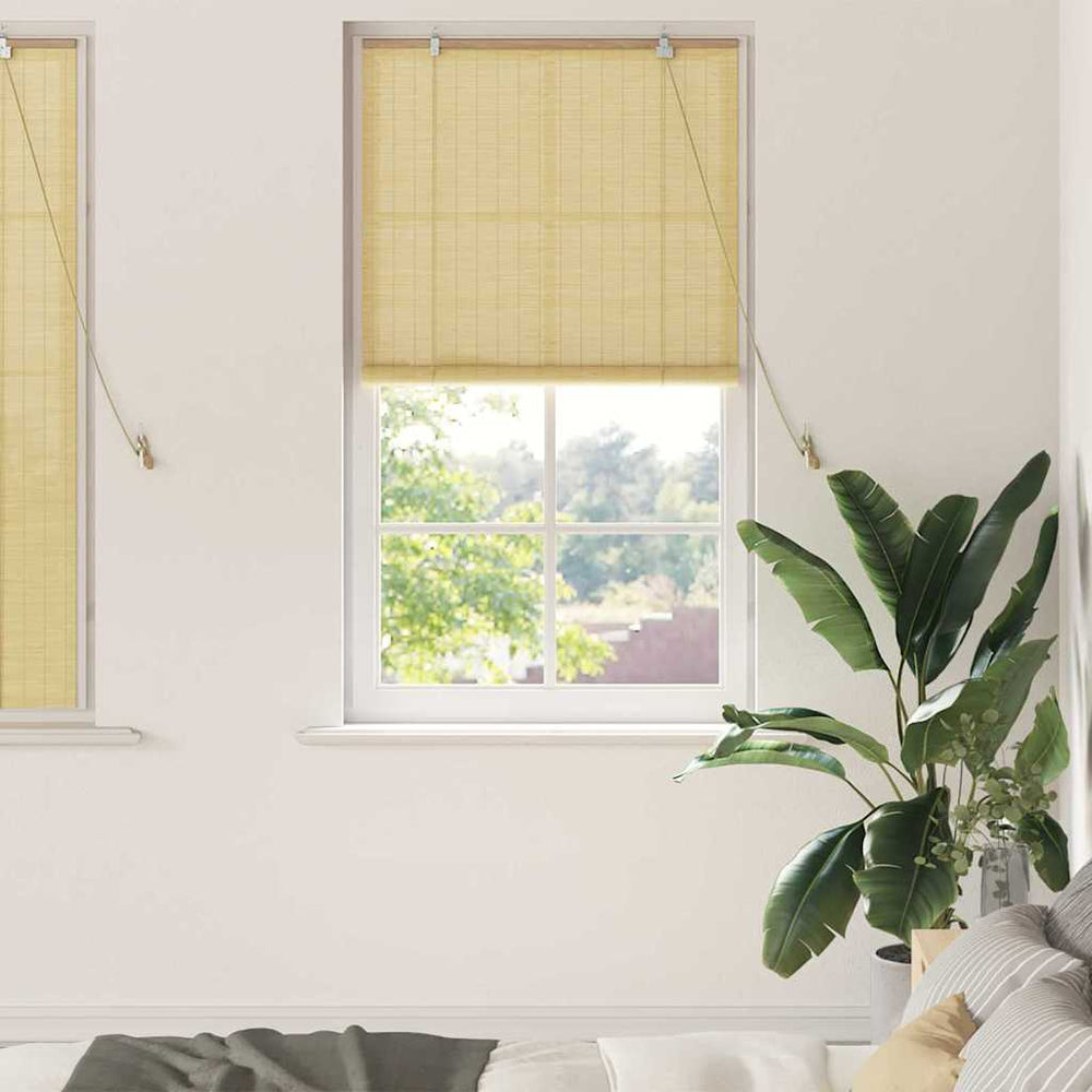 vidaXL Store enrouleur avec rideaux naturel 90 x 160 cm Bambou