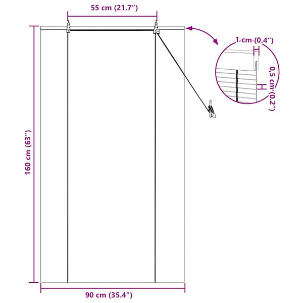 Bambus Rollo Natur 90x160 cm