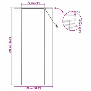Bambus Rollo Natur 120x220 cm mit Vorhängen