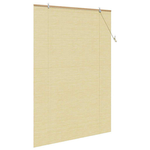 Bambus Rollo mit Vorhängen Natur 140x220cm