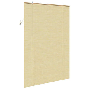Bambus Rollo mit Vorhängen Natur 140x220cm