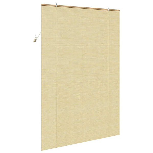Bambus Rollo mit Vorhängen Natur 140x220cm