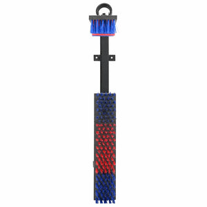 Verstellbare Kuhbürste Rot/Blau
