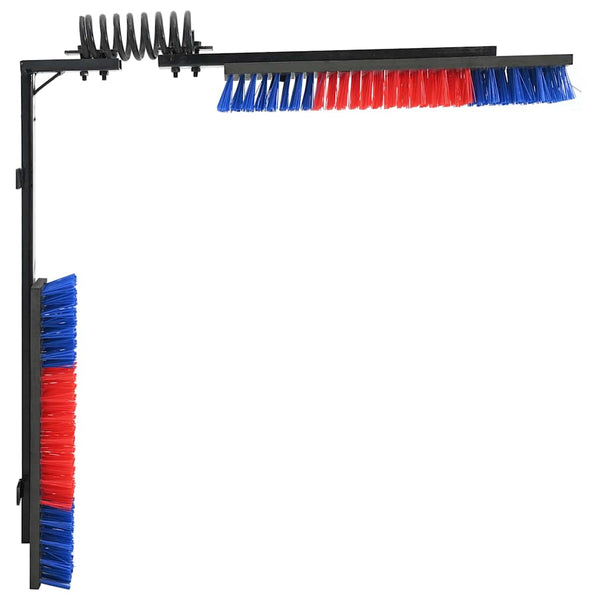 Verstellbare Kuhbürste Rot/Blau