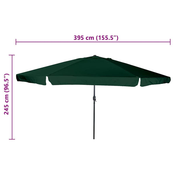 Grüner Garten-Sonnenschirm 394 cm