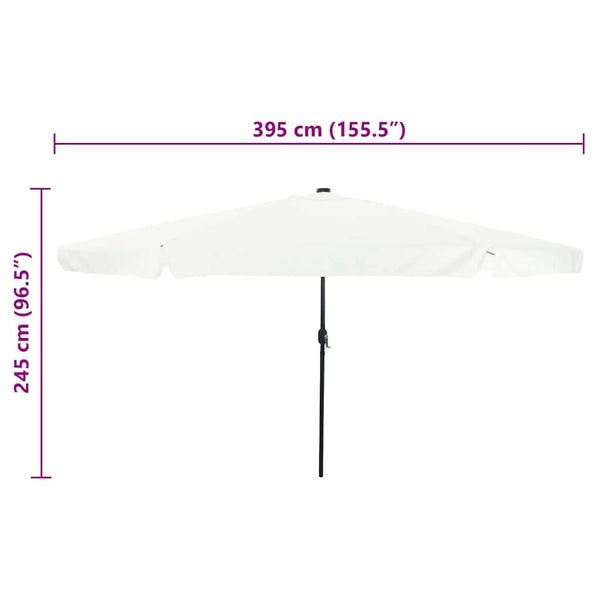 Quadratischer Gartenschirm Sand Anthrazit 395cm