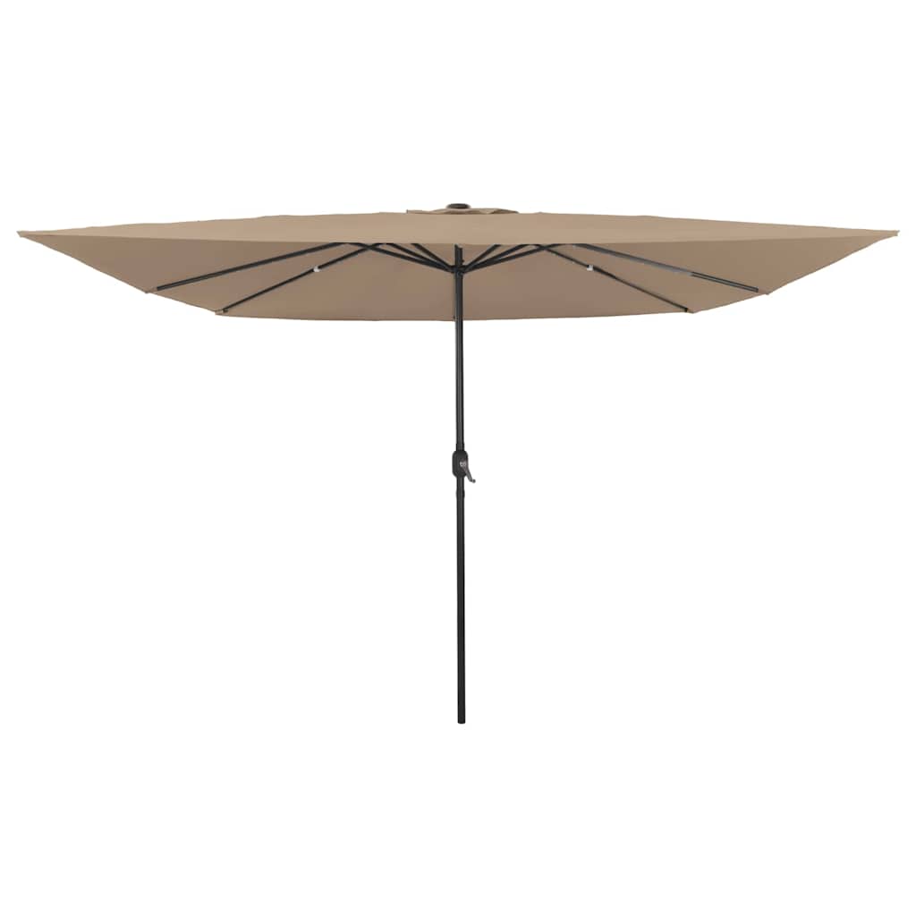 Quadratischer Garten-Sonnenschirm Taupe 295cm