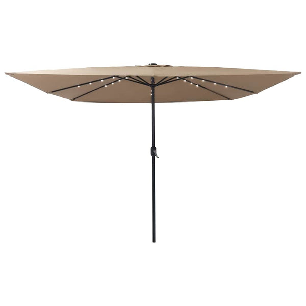 Quadratischer Garten-Sonnenschirm Taupe 295cm