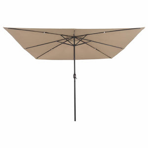 Quadratischer Garten-Sonnenschirm Taupe 295cm