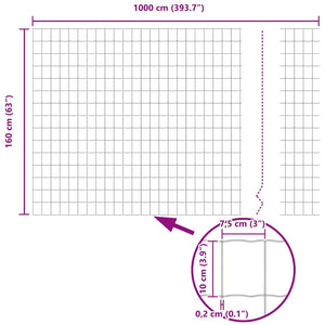 Eurozaun Grün 1,6x10m PVC-beschichtet