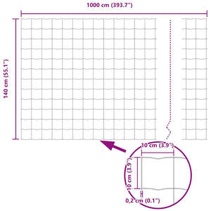 Eurozaun Grün PVC-beschichtet 1,4x10m