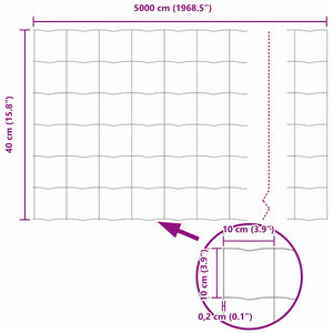 Eurozaun Grün 0,4 x 50 m PVC-beschichtet