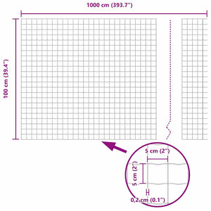 Eurozaun Grau, PVC-beschichtet, 1 x 10 m