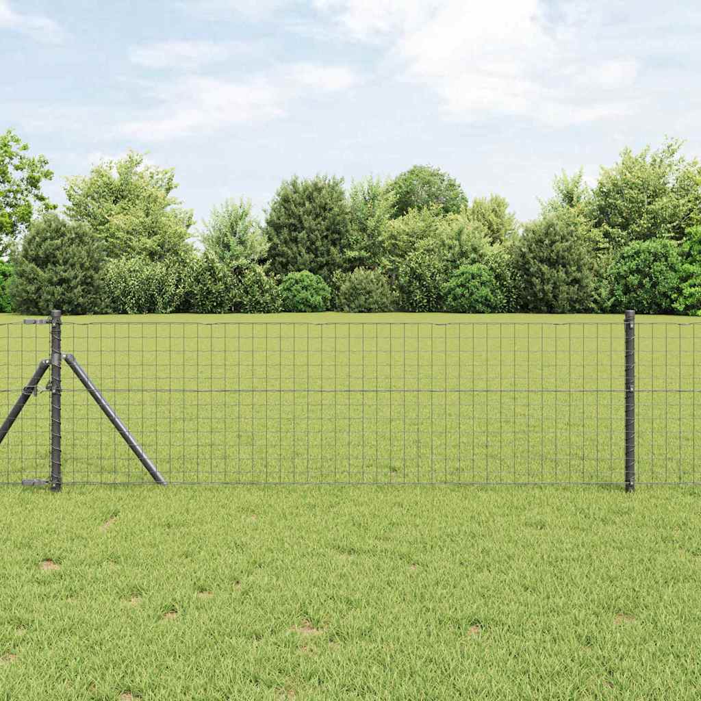 Grauer Eurozaun, 0,6 x 50 m, PVC-beschichtet