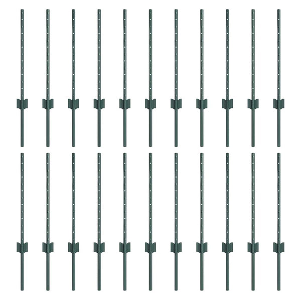 Grüne Zaunpfosten 100 cm, 22 Stk.