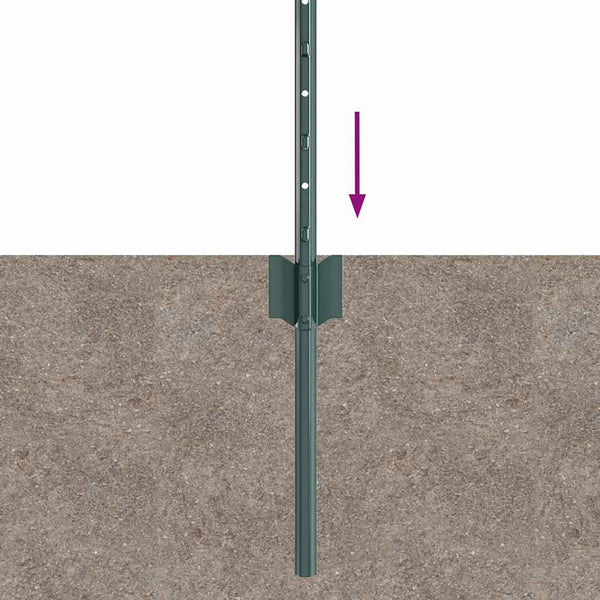 Grüne Zaunpfosten 100 cm, 22 Stk.