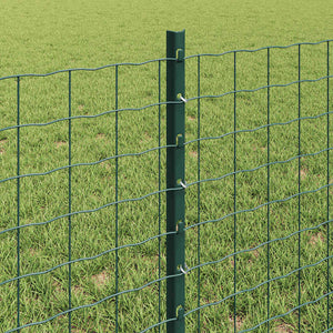 Zaunpfosten Grün 100 cm Stahl 44 Stk.