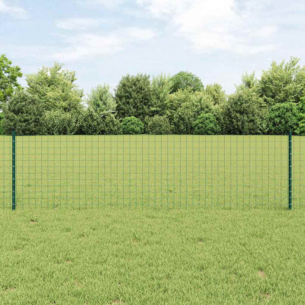 Zaunpfosten Grün 100 cm Stahl 44 Stk.