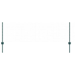 Zaunpfosten Grün 100 cm Stahl 44 Stk.