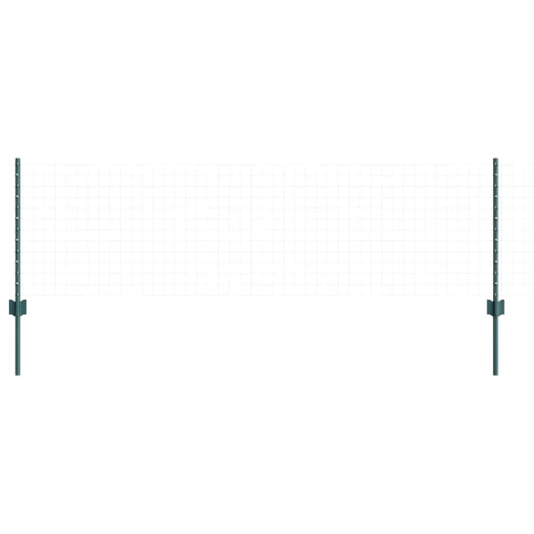 Zaunpfosten Grün 100 cm Stahl 44 Stk.