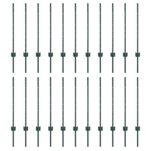 Zaunpfosten Grün 120 cm, 22 Stk.