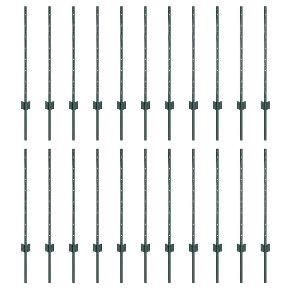 Zaunpfosten Grün 120 cm, 22 Stk.