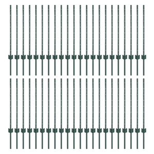 Zaunpfosten Grün 120 cm, 44 Stk.