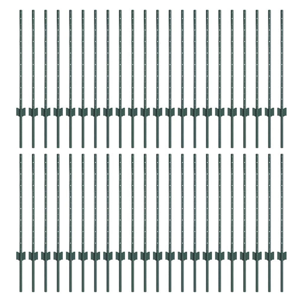 Zaunpfosten Grün 120 cm, 44 Stk.