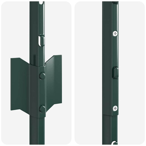 Zaunpfosten Grün Stahl 140 cm, 22 Stk.