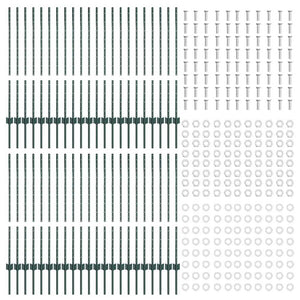 Zaunpfosten Grün Stahl 140cm - 44er Set