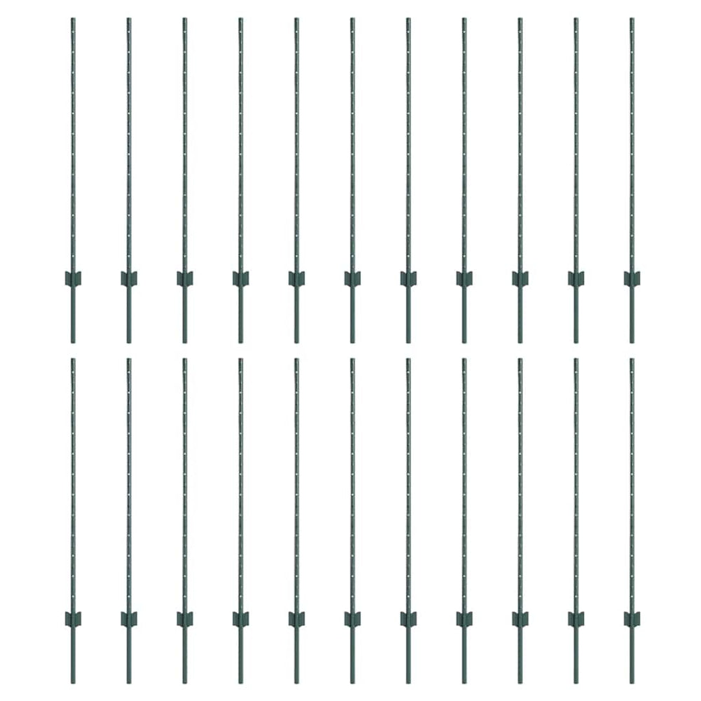 Zaunpfosten Grün 160cm, 22er Set